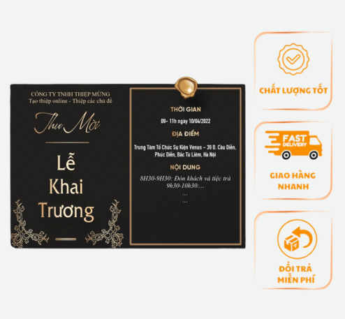 Thiệp Khai Trương