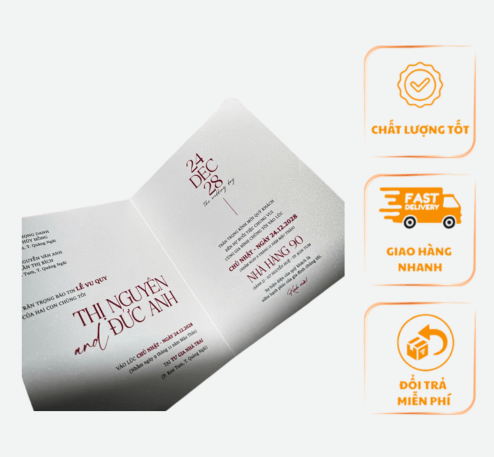 Thiệp Mời Gấp Đôi